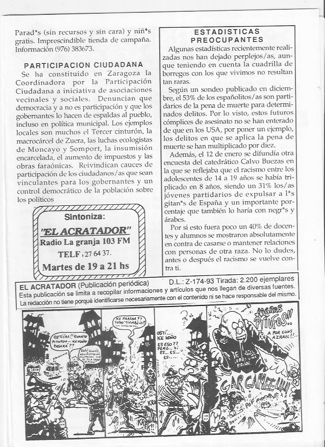 Página del fanzine
