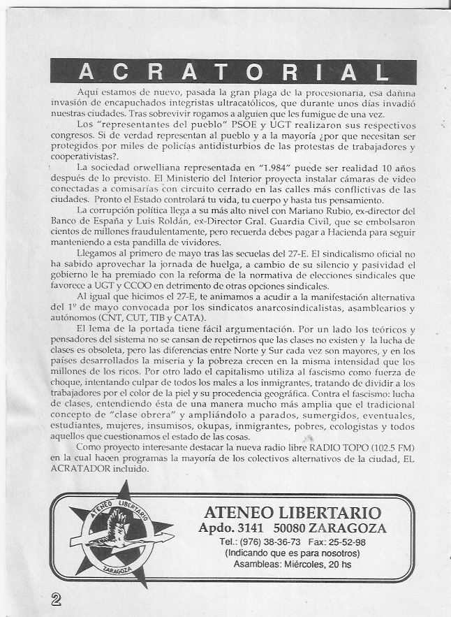 Página del fanzine