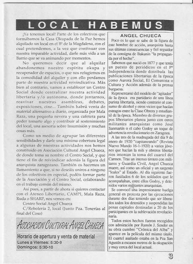 Página del fanzine