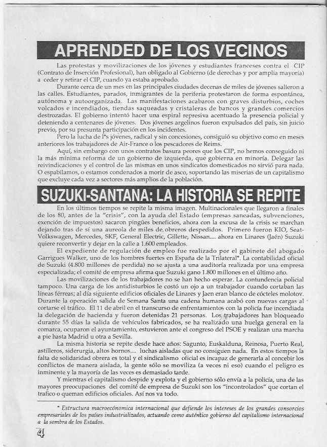 Página del fanzine