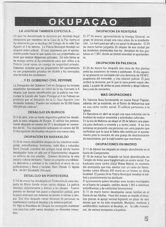 Página del fanzine