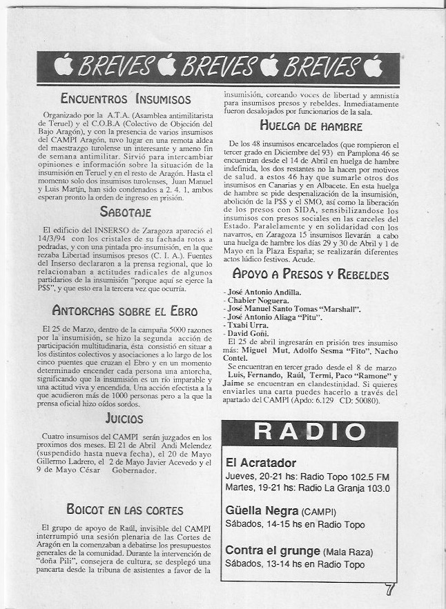 Página del fanzine