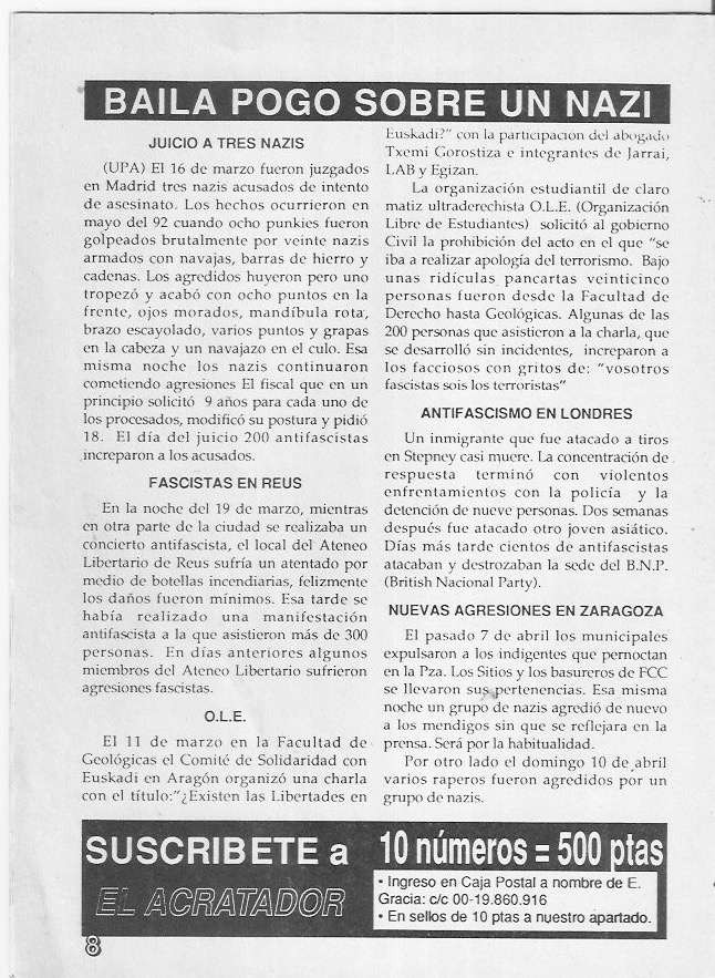 Página del fanzine