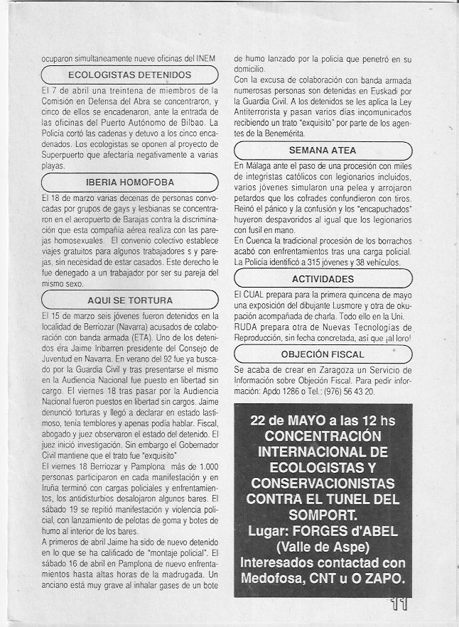 Página del fanzine