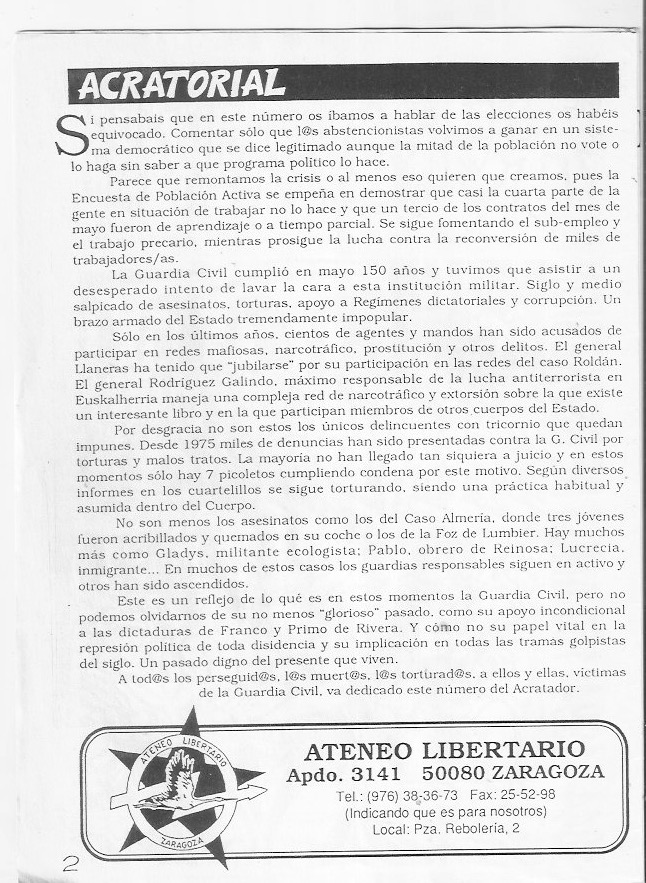 Página del fanzine