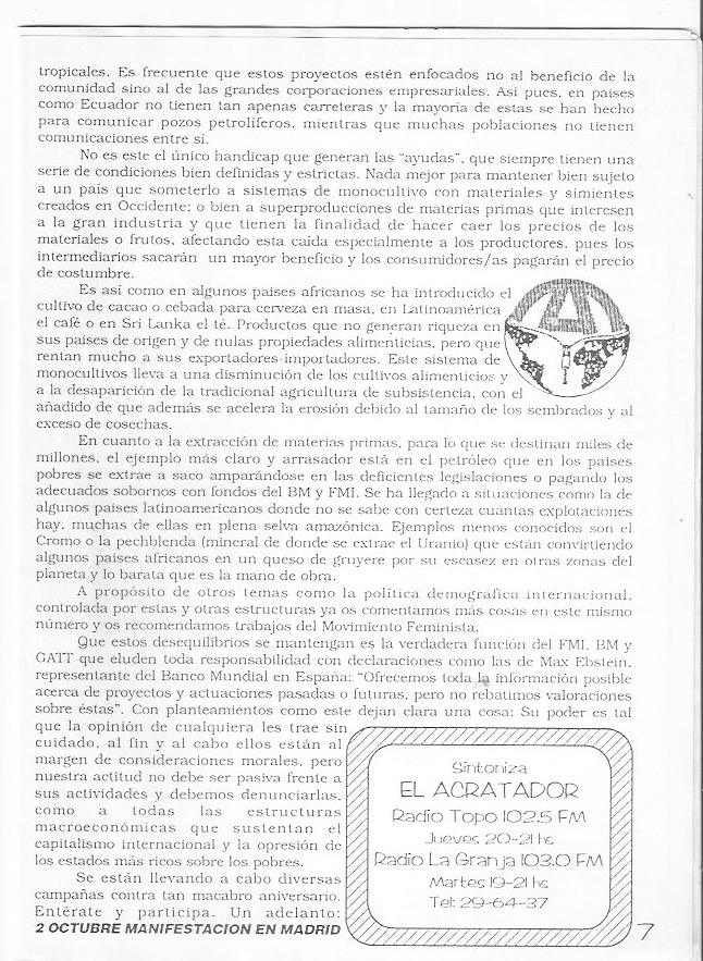 Página del fanzine