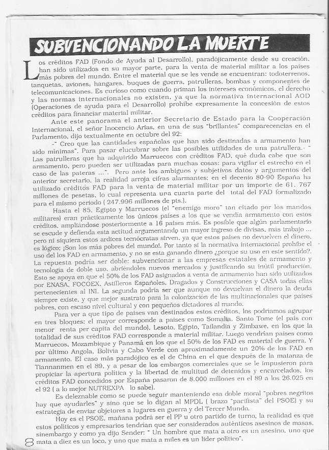 Página del fanzine