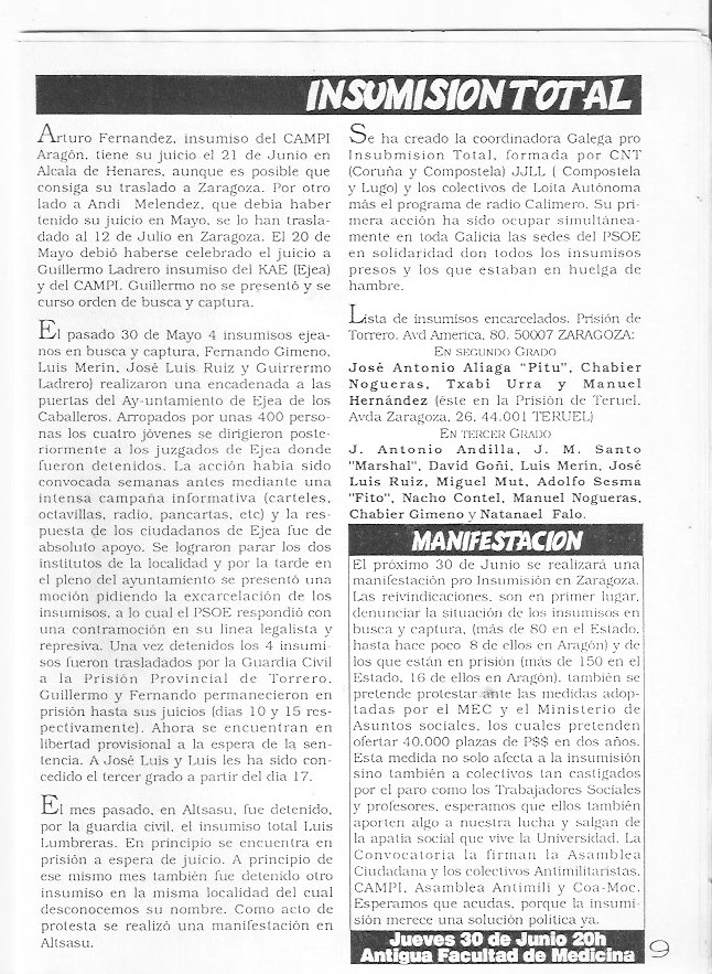 Página del fanzine