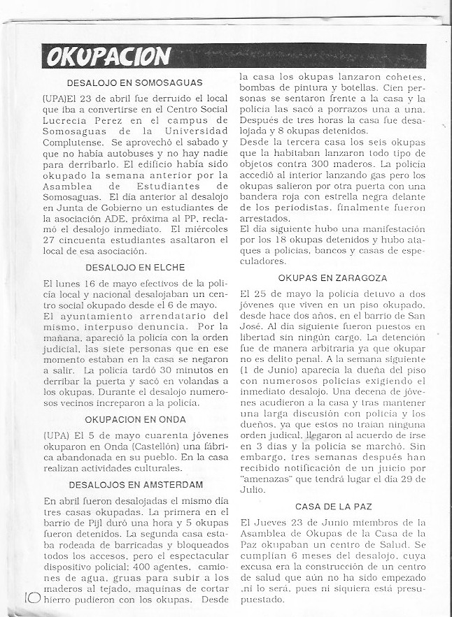 Página del fanzine