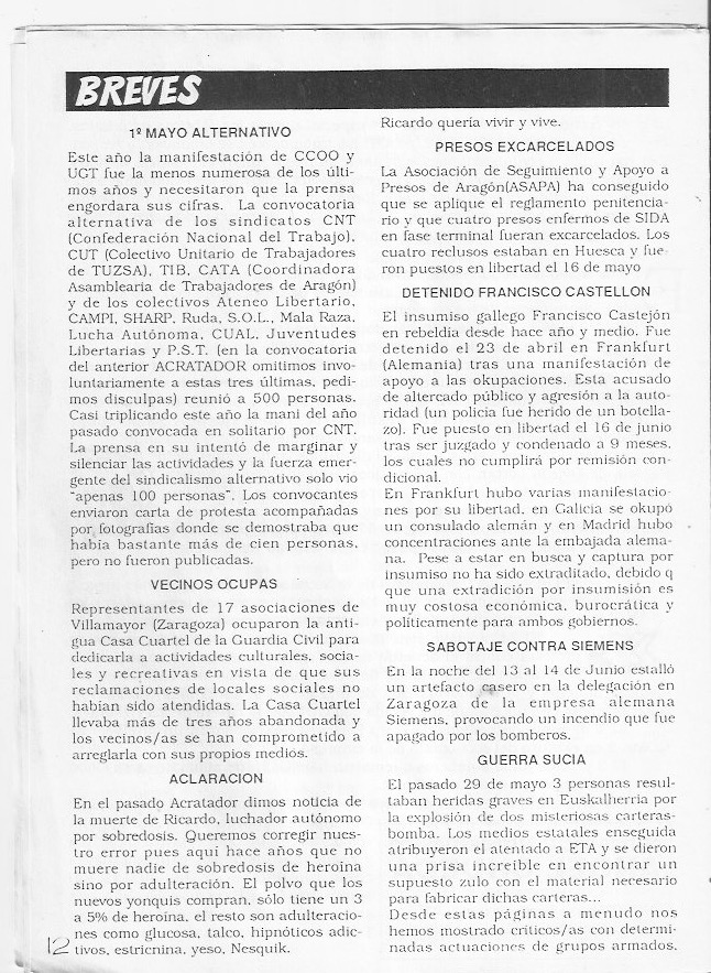 Página del fanzine