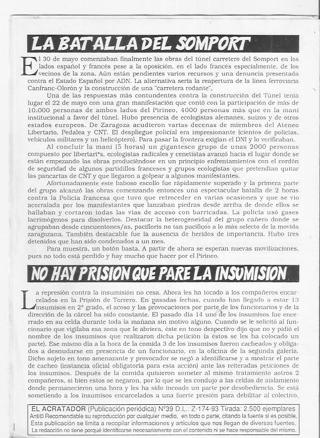 Página del fanzine