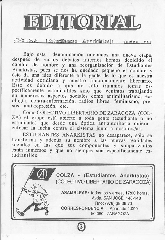 Página del fanzine