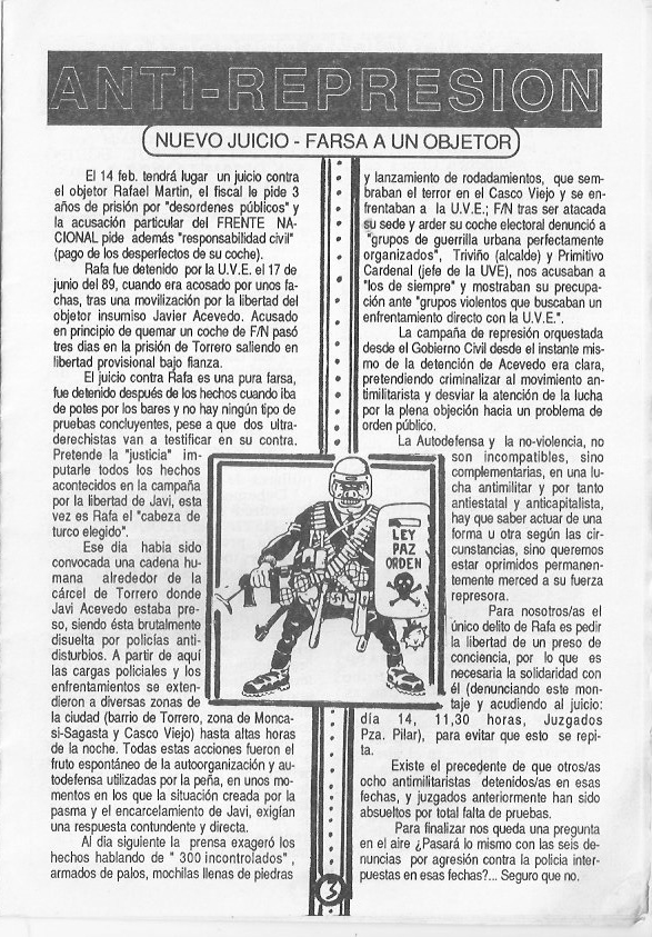 Página del fanzine