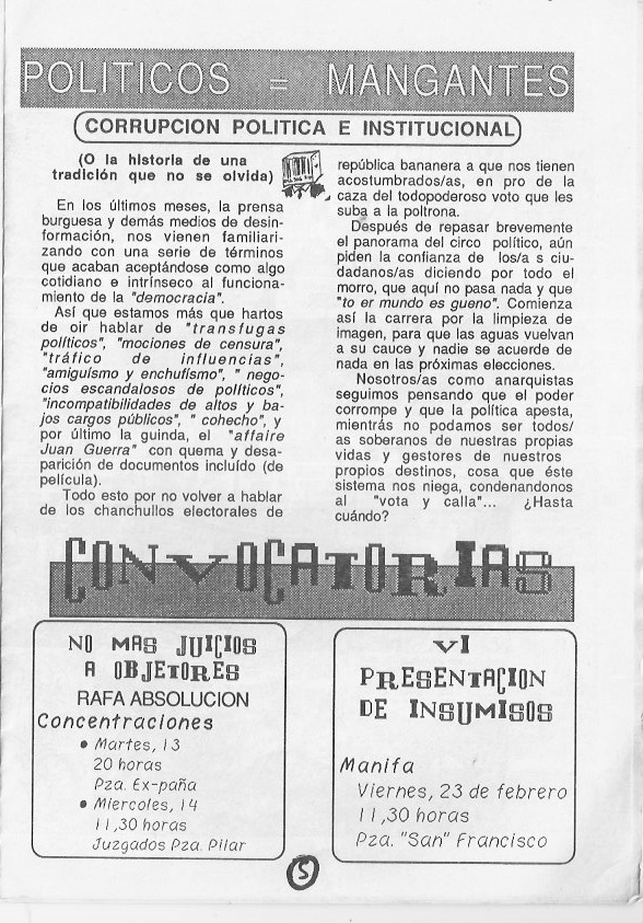 Página del fanzine