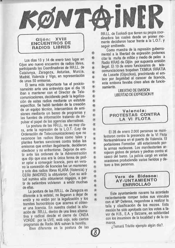 Página del fanzine