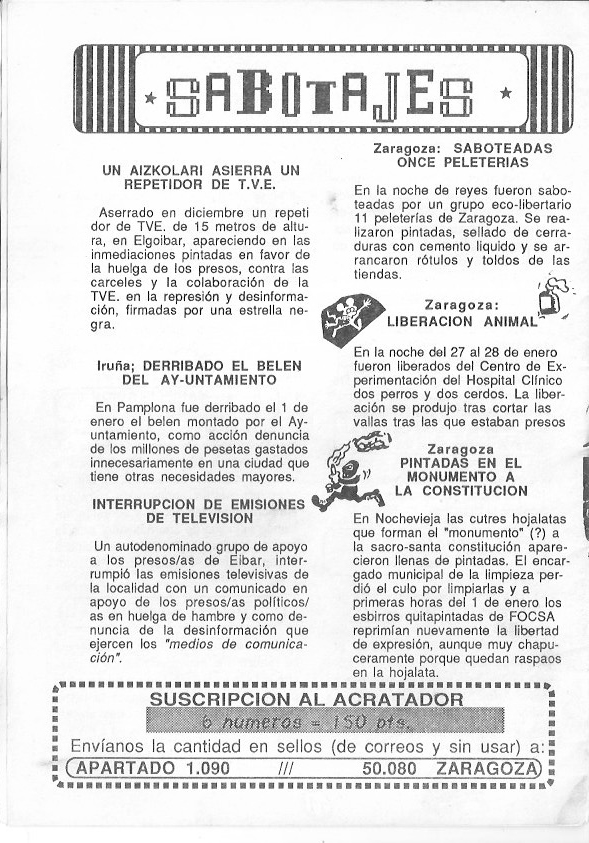 Página del fanzine