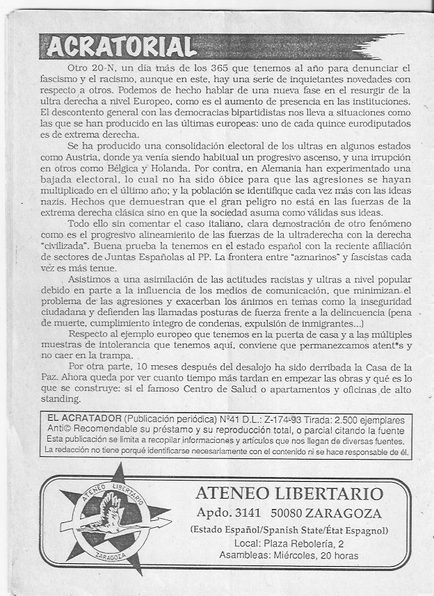 Página del fanzine