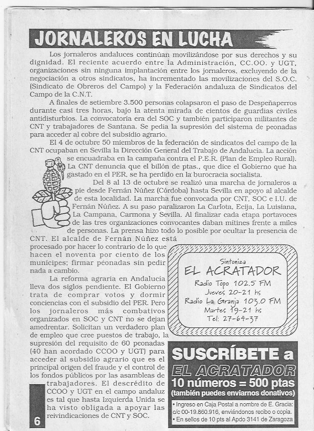 Página del fanzine