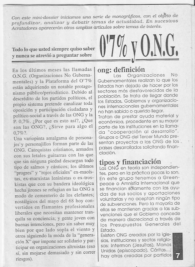 Página del fanzine
