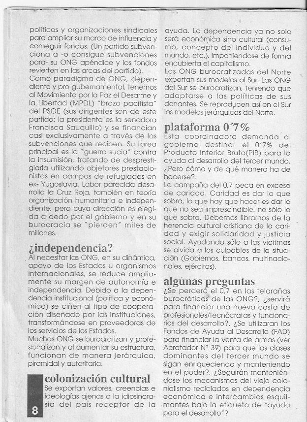 Página del fanzine