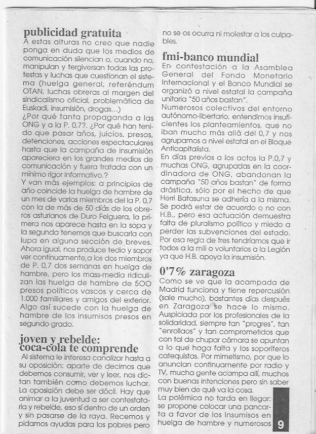 Página del fanzine