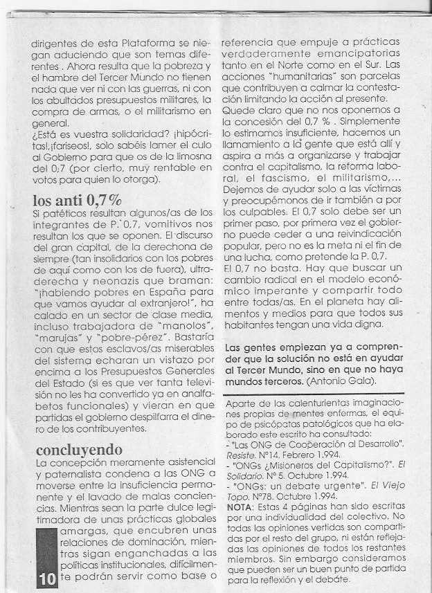 Página del fanzine