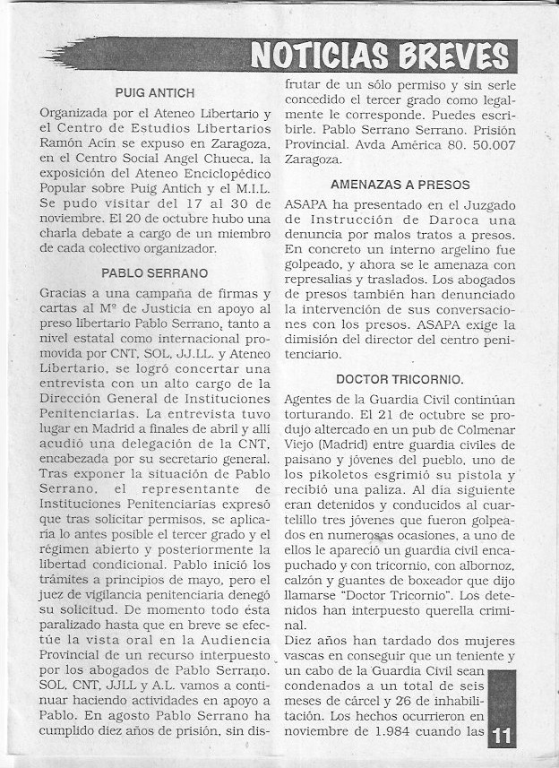 Página del fanzine