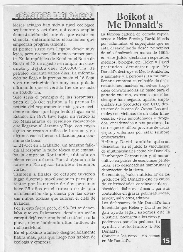 Página del fanzine