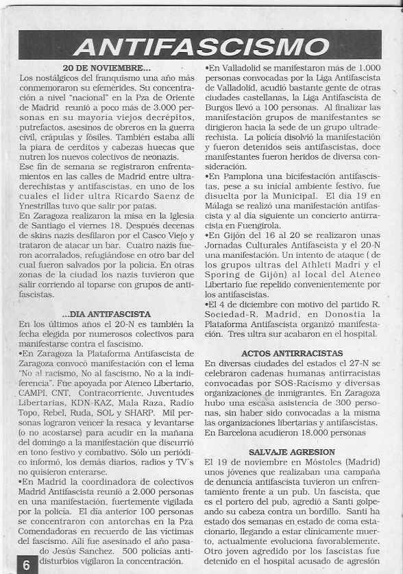 Página del fanzine
