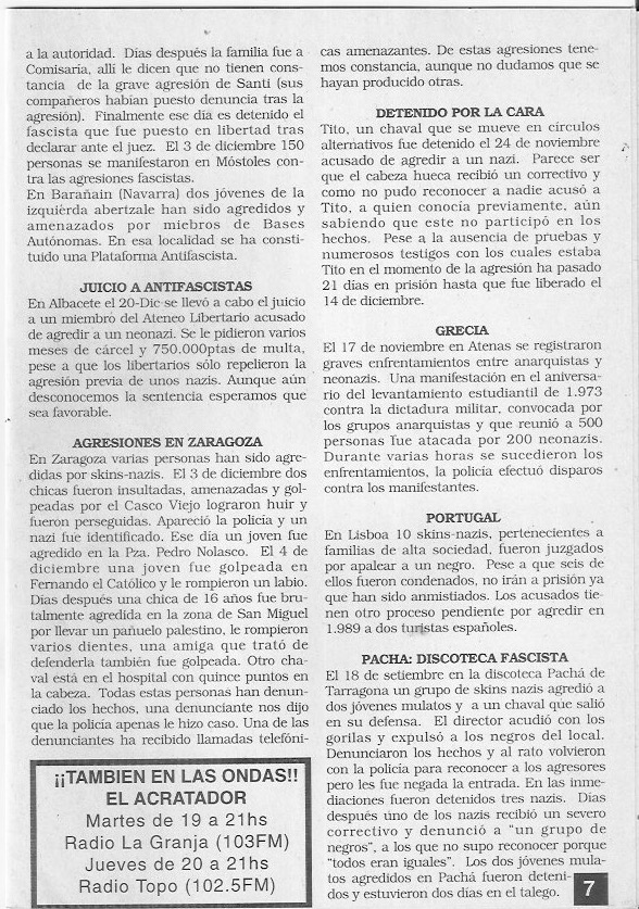 Página del fanzine