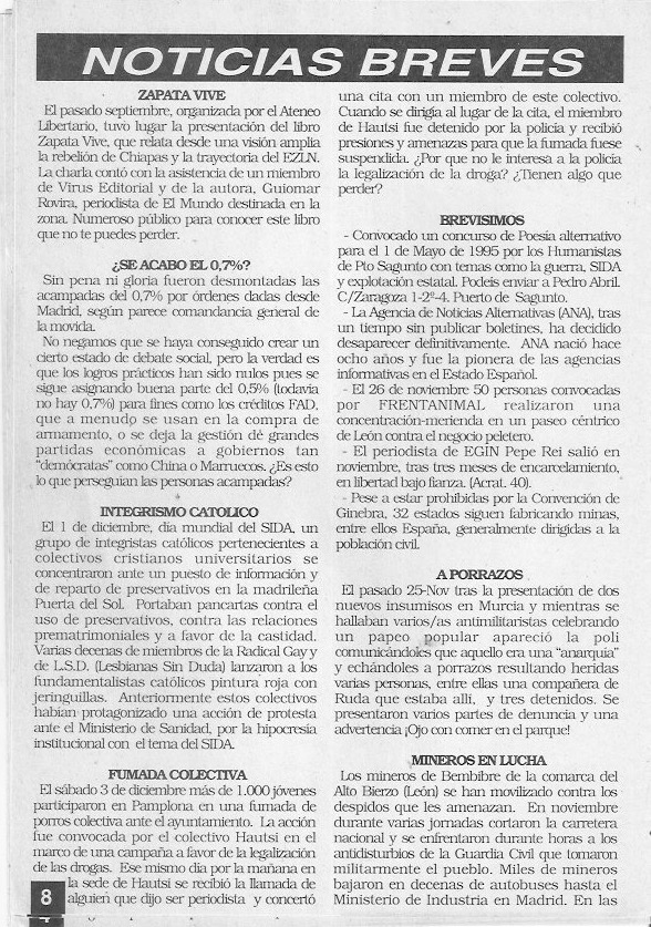 Página del fanzine