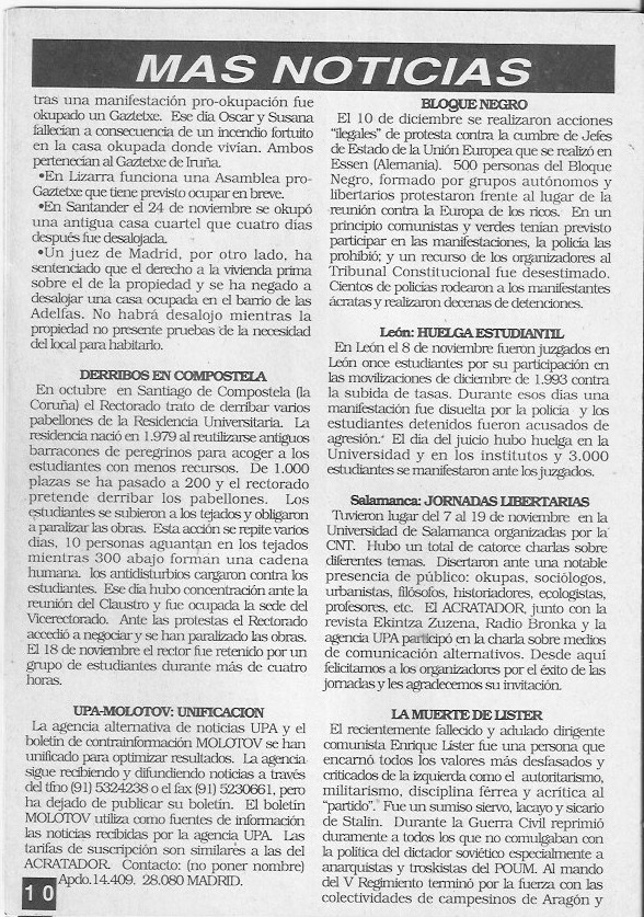 Página del fanzine