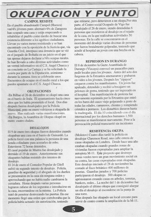 Página del fanzine