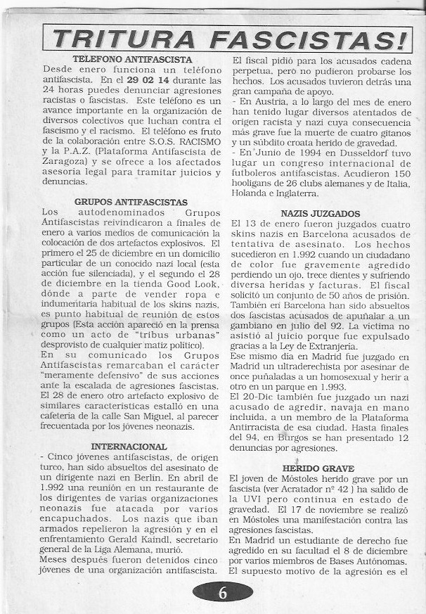 Página del fanzine
