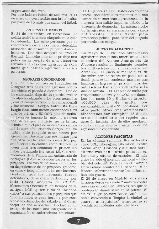 Página del fanzine