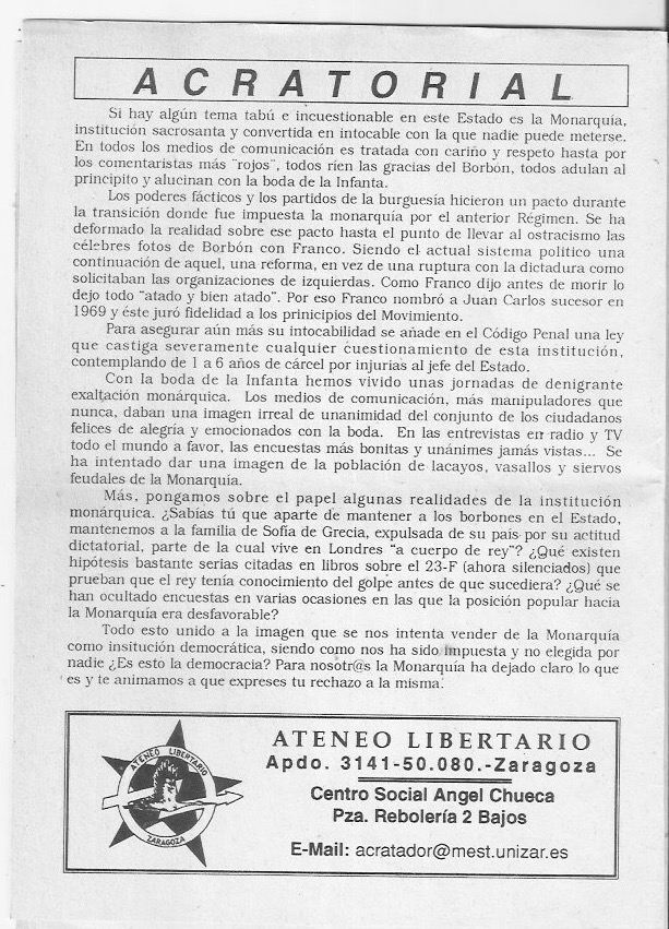Página del fanzine