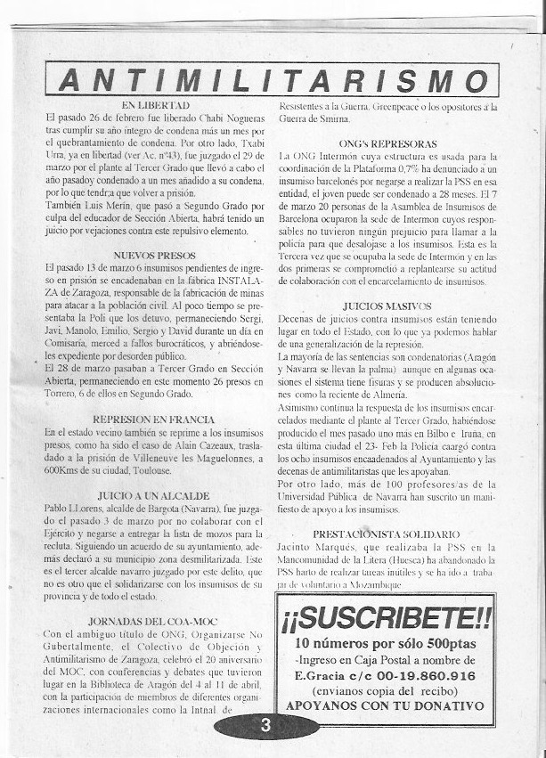 Página del fanzine