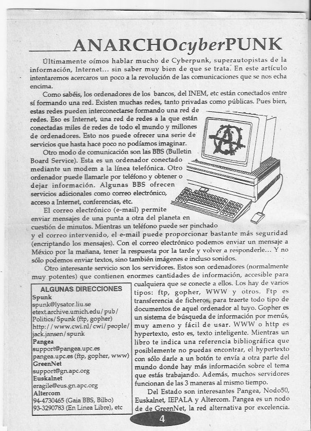 Página del fanzine