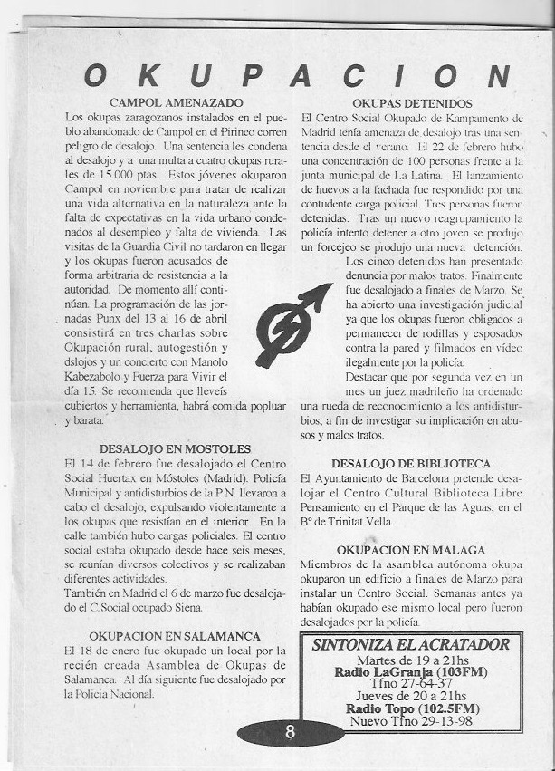 Página del fanzine