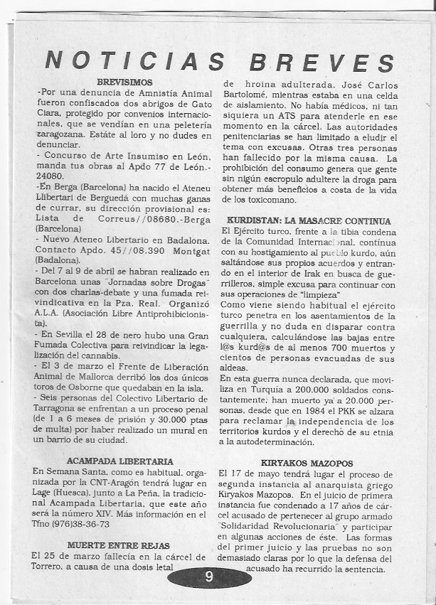 Página del fanzine