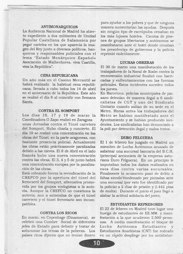 Página del fanzine