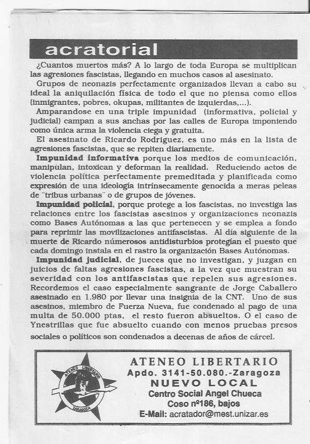 Página del fanzine