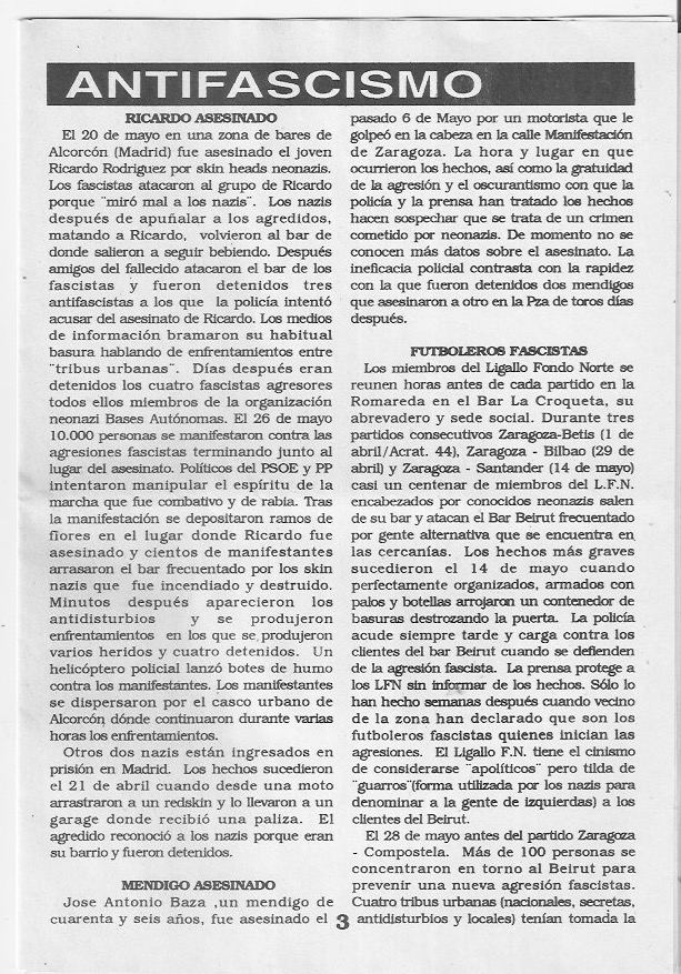 Página del fanzine