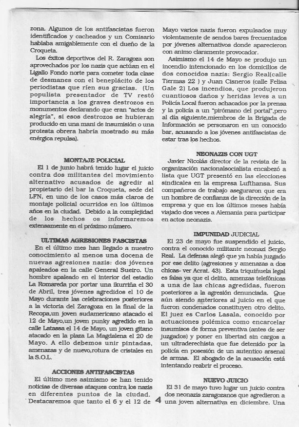 Página del fanzine