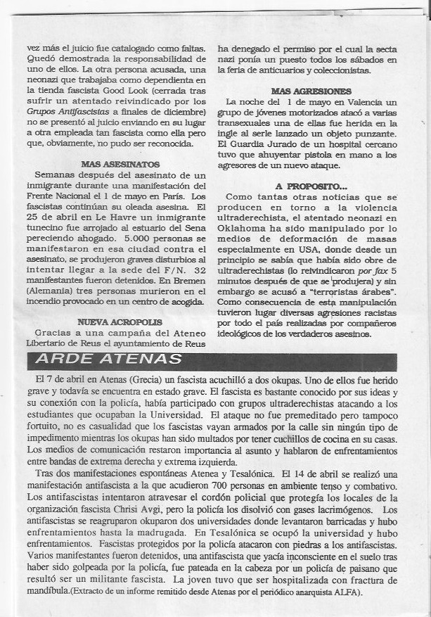 Página del fanzine