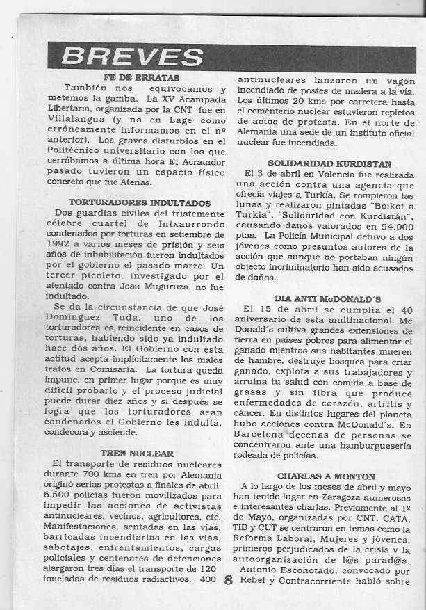 Página del fanzine