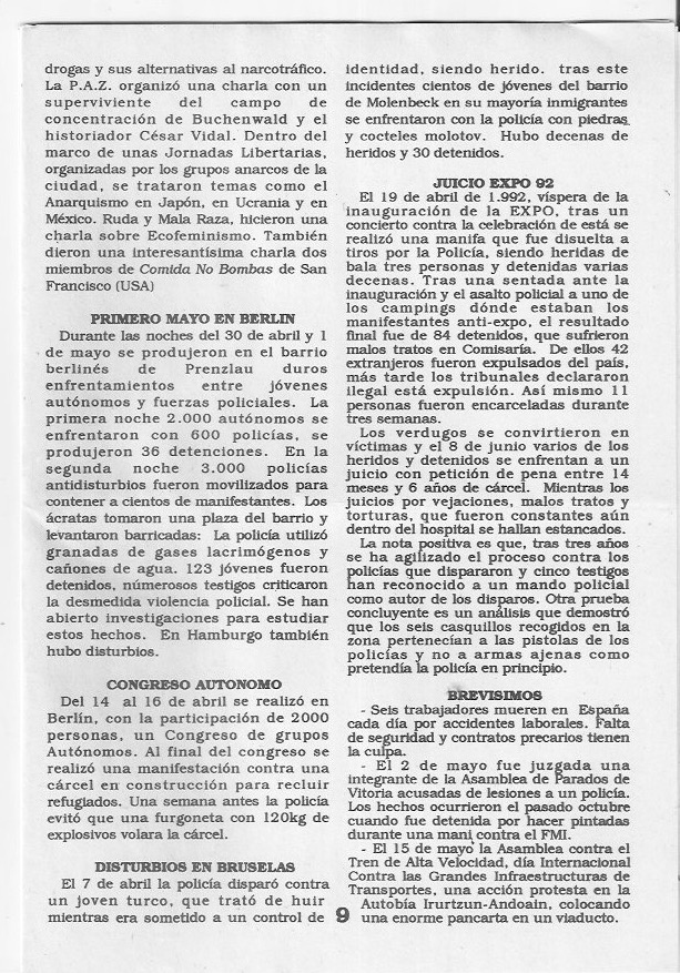 Página del fanzine