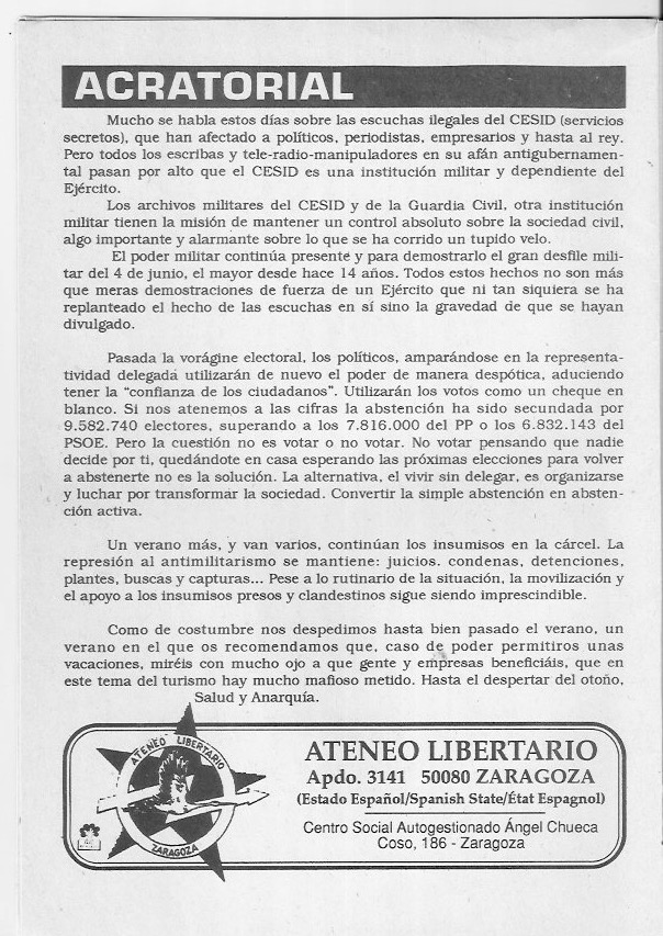 Página del fanzine