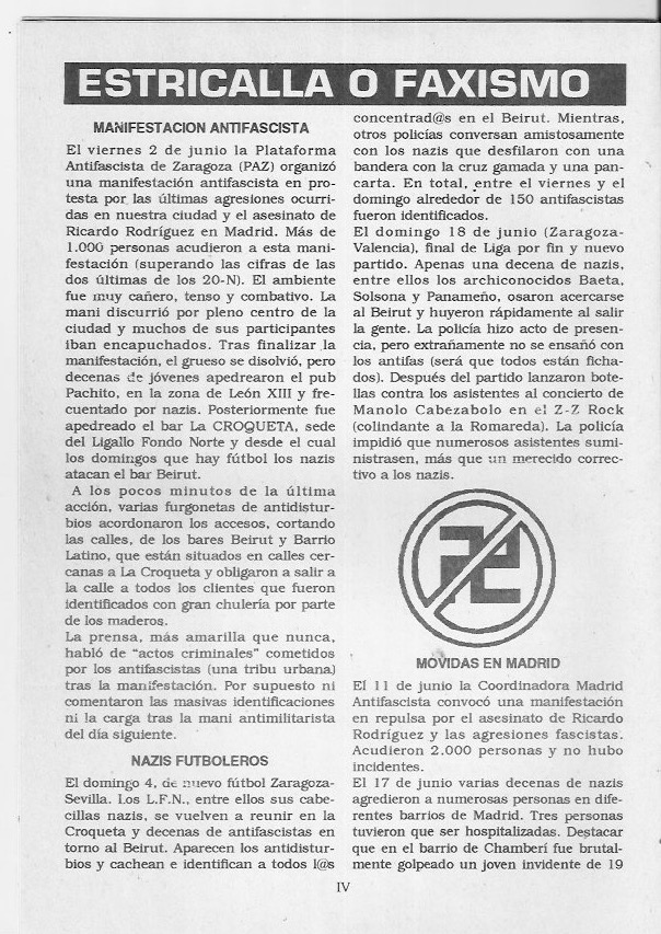 Página del fanzine