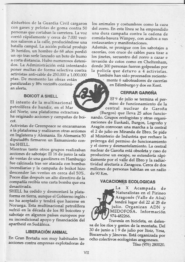 Página del fanzine